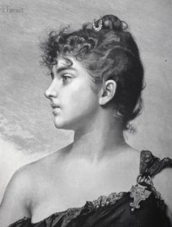 Portrait Of A Pretty Young Woman Around 1880