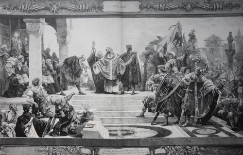 Bishop Bernward Receives The Visit Of Emperor Henry Ii