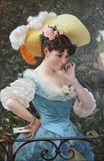 Posh Young Lady In The Garden