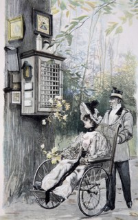 Woman In A Wheelchair At The Holy Tree Of Marianske Lazne