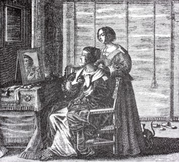 Lady Doing The Toilet