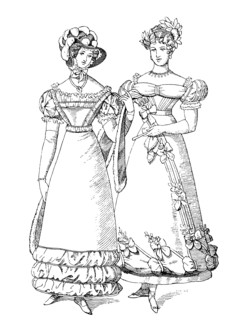 Lady'S Fashion In The Year 1823