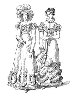 Lady'S Fashion In The Year 1821