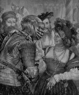 Knight In Armor At A Dancing Evening In The Castle