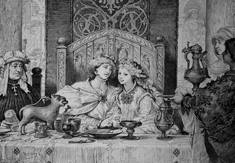 Bridal Meal At A Noble Family In The Middle Ages