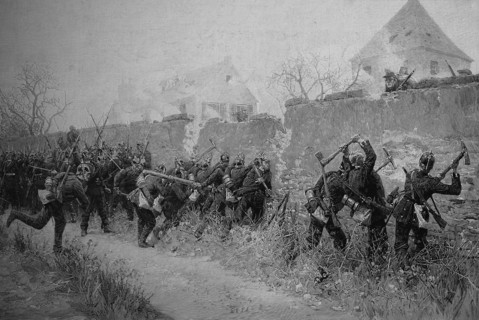 The Prussian Guard Attacks The City Of Le Bourget