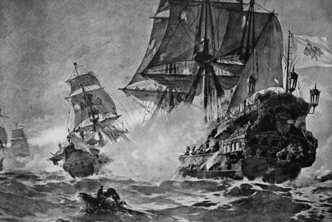 The Brandenburger Attacking The Spanish Treasure Fleet