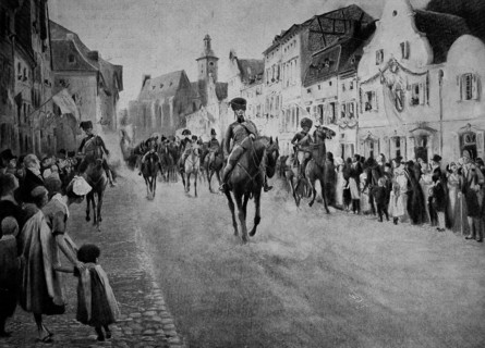 Napoleon Marches Through A City