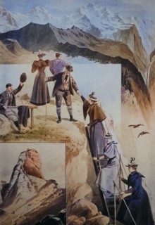 Sunday Excursionists Climbing The Gummihorn