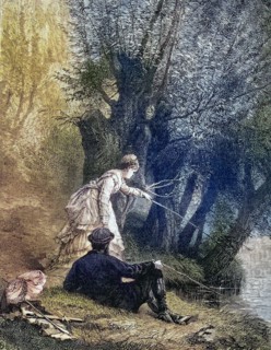 Young Couple Fishing At The Lake