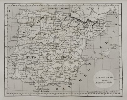Map of Moorish Spain during the Caliphate of Cordoba.