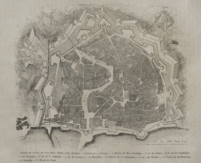 Palma de Mallorca map.