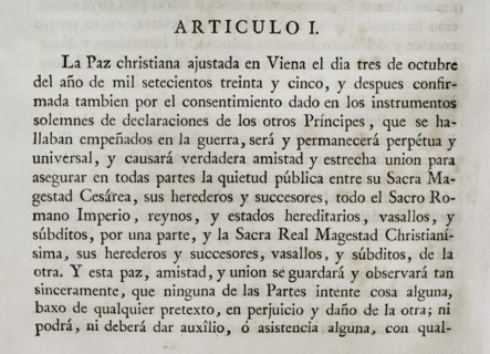 Accession by King Philip V of Spain to the Treaty of Vienna.