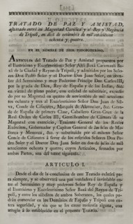 Treaty of peace and amity.