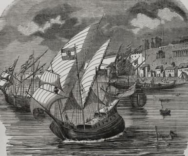 A Hungarian fleet squadron in the late 14th century.