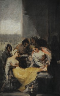 Saint Elizabeth of Portugal healing a sick woman.