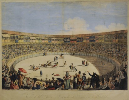 View of a Bullfight in Madrid.