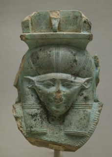 Head of the goddess Hathor.