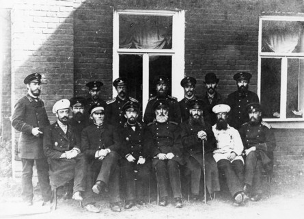 Slavyanov with factory / plant administration circa 1892