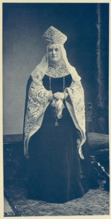 Princess Nadezhda Alexandrovna Baryatinskaya in 17th-century boyarina's attire circa April 1903
