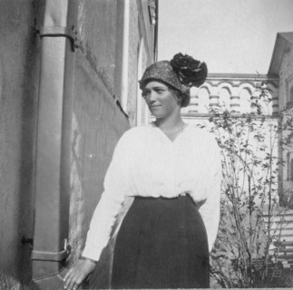 Grand Duchess Maria Nikolaevna of Russia while visiting Feodorovsky Gorodok in Tsarskoye Selo Russia circa 1915