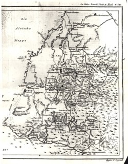 A photocopy of a part of the map of the Western Altai