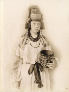 Young Russian woman in cultural dress