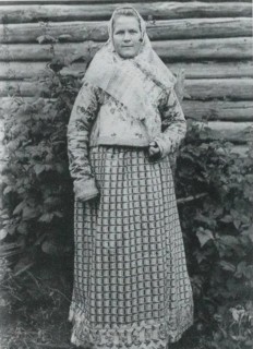 Russian woman in folk costume circa  before 1917