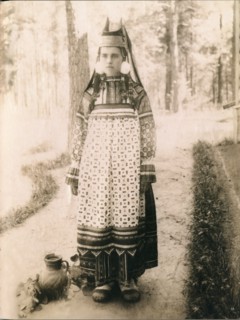 Girl wearing cultural dress / clothing - South Russia
