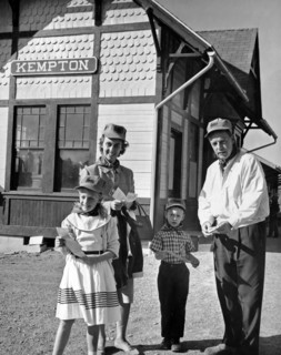 Family Ready For A Train Ride