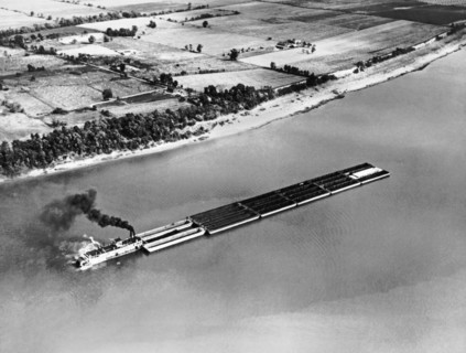 Barges On The Ohio River