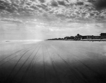 Tire Tracks At Daytona Beach