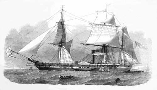 Steam Frigate Mississippi United States.