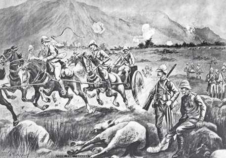 Artillary Returning For Armunition Transvaal In War.