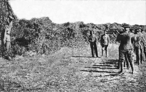 British Troops Shooting A German Spy.