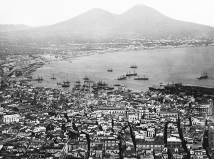 The Bay Of Naples With Vesuvious.