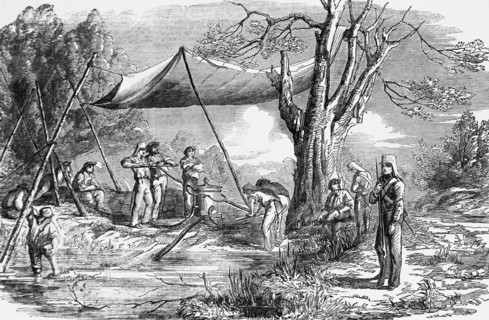 Watering Party At Bassein Creek During The Burmese War.