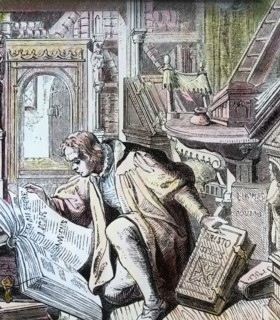 Luther Discovers A Latin Bible At Erfurt University.