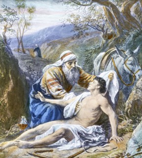 The Good Samaritan Saving A Man.