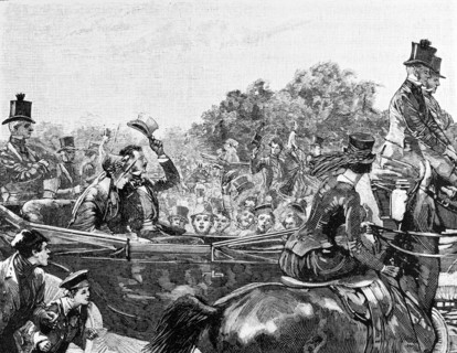 Reception Of Queen Victoria In Hyde Park After The News Of Oxford's Attempt On Her Life.
