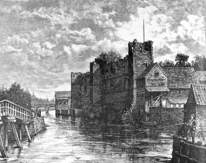 Man Fishing At Newark Castle.