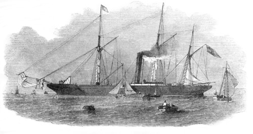 The Nile Screw Steam Ship Wrecked Off Godrevy Point In Cornwall.