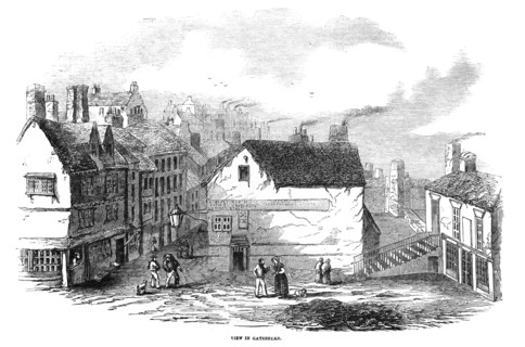Great Fire Newcastle, view In Gateshead.