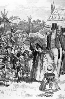 Queen Victoria And Prince Albert At The Childrens Fete In Coburg On St Gregory's Day.
