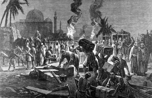 The Overland Route Scene At Boulak.