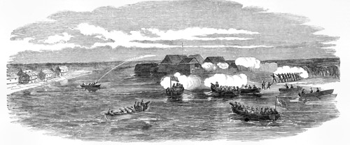Boat attack on the Sulineh Mouth of the Danube.