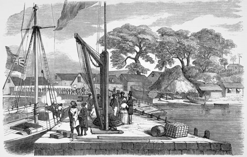 Matacong, West Coast Africa, Pier And Warehouses.