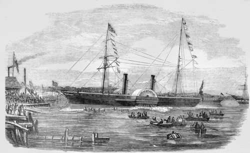 Launch Of The Australian Steam Ship Pacific At Millwall, London.