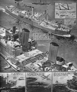 Catapulted Aeroplanes protecting the merchant fleet.