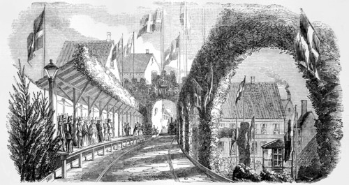 The railway station at Flensburg, Germany.